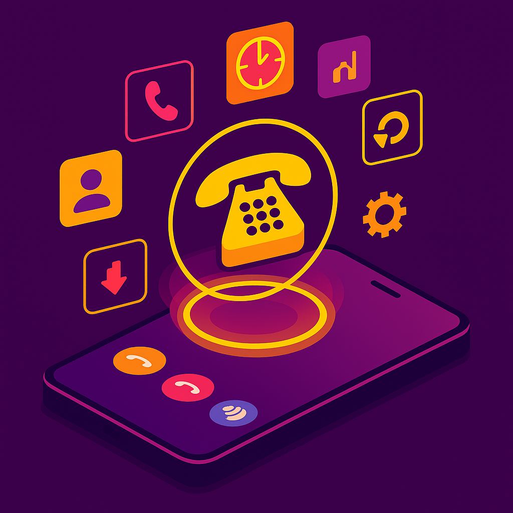 Wefone mobile communication platform showing phone integration with business apps